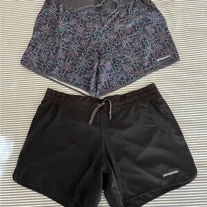 Patagonia Women's Geometric and Black Athletic Shorts